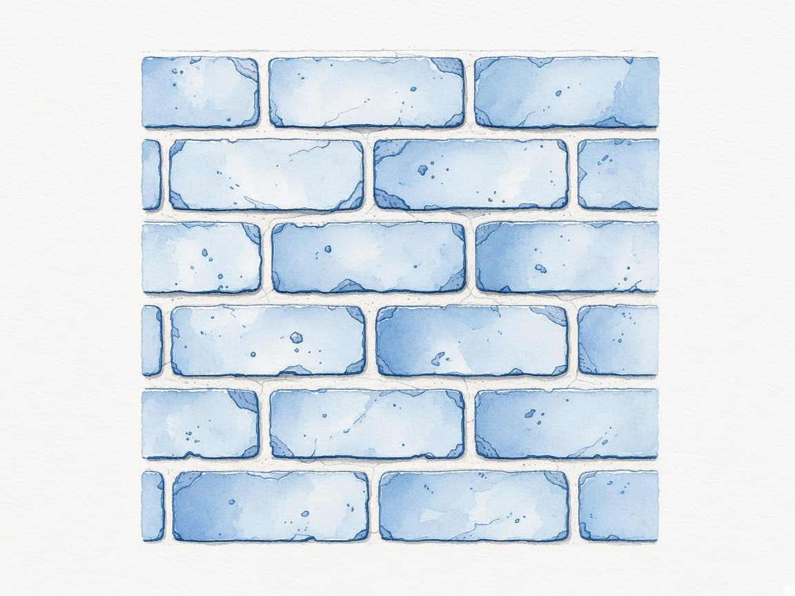 Illustration of a brick and block wall surface